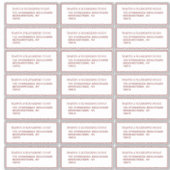 Classic Red Guest Mailing Labels 21 pro Blatt (Vorderseite)