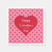 Classic Red Hearts Love Valentine Napkins Serviette (Vorderseite)