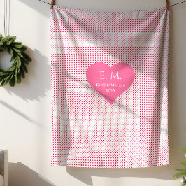 Classic Red Hearts Personalized Valentine Gift  Sherpadecke