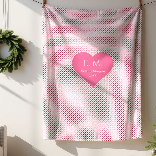 Classic Red Hearts Personalized Valentine Gift  Sherpadecke