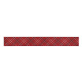 Classic red holiday plaid festive Christmas Ripsband (Vorderseite)