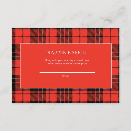 Classic Red  Inspired Baby Shower Enclosure Card Begleitkarte (Vorderseite)
