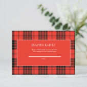 Classic Red  Inspired Baby Shower Enclosure Card Begleitkarte (Stehend Vorderseite)