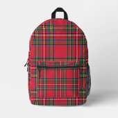 Classic Red Kariert Bedruckter Rucksack (Vorderseite)
