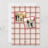 Classic Red Kariert Christmas Card Feiertagskarte (Rückseite)