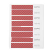 Classic Red Kariert Holiday Address (Bogen)