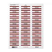 Classic Red Kariert Return Address Label (Vorne)