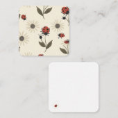 Classic Red Ladybug Charm Mitteilungskarte (Vorne/Hinten)
