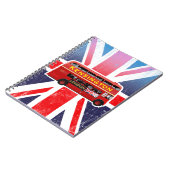 Classic Red London Doppeldecker Bus Notebook Notizblock (Linke Seite)