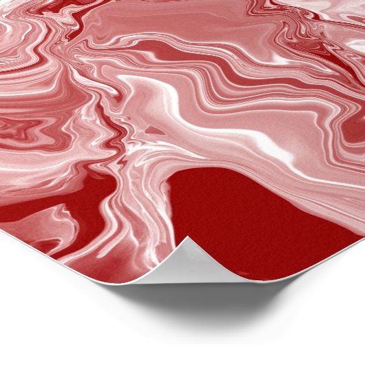 Classic Red Marble Poster (Ecke)