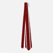 Classic Red Maroon White Striped Neck Tie Krawatte (Rückseite)