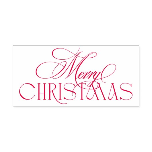 Classic Red Merry Christmas Permastempel (Design)
