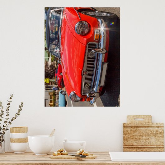 Classic Red MGB Roadster Poster (Küche)