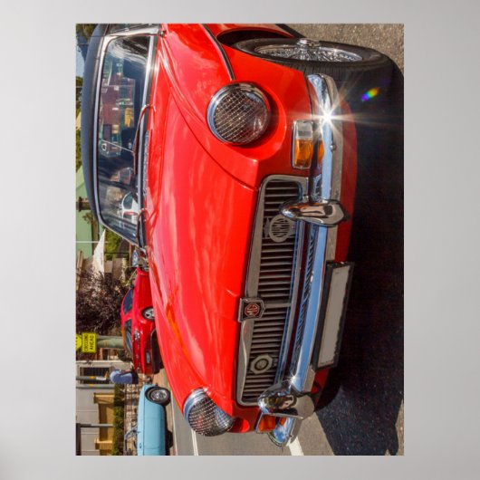 Classic Red MGB Roadster Poster (Vorne)