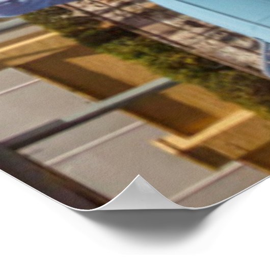 Classic Red MGB Roadster Poster (Ecke)