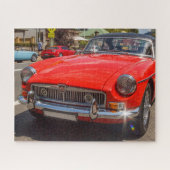 Classic Red MGB Roadster Sportwagen. Puzzle (Horizontal)