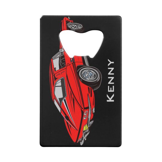 Classic Red Mustang Design Flaschenöffner (Vorderseite)