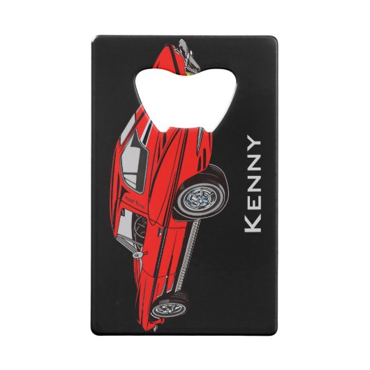 Classic Red Mustang Design Flaschenöffner (Rückseite)