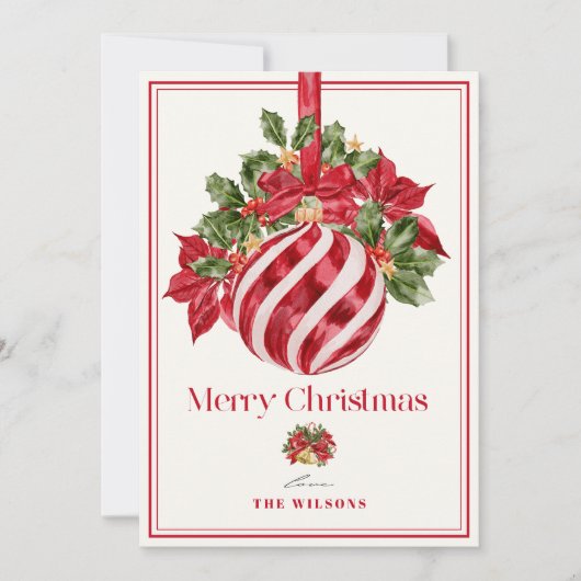 Classic Red Ornament Weihnachten (Vorderseite)