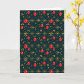 Classic Red Ornaments Christmas Greeting Card Karte (Gelbe Blume)