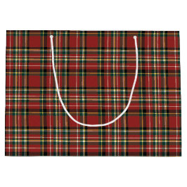 Classic Red Plaid Tartan Cozy Christmas Große Geschenktüte