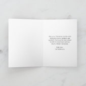 Classic Red Poinsettia Floral Custom Foto Holiday Karte (Innenseite)