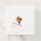 Classic Red Poinsettia Frohe Weihnachten Geschenkanhänger (Beispiel)