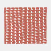 Classic Red Reindeer Pattern Fl Fleecedecke (Vorderseite (Horizontal))