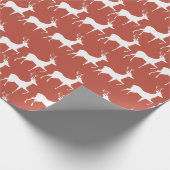 Classic Red Reindeer Pattern Holiday Wrapping Pape Geschenkpapier (Ecke)