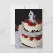 Classic Red Rose Wedding Cake Topper Elegant  Einladung (Rückseite)