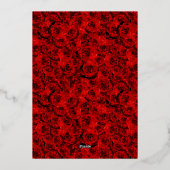 Classic Red Roses 18th Birthday Debut Silver Folieneinladung (Rückseite)