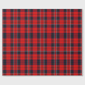 Classic Red Scottish Tartan Seamless Pattern Geschenkpapier (Flach)