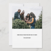 Classic Red Script 2 Foto Weihnachtskarte (Rückseite)