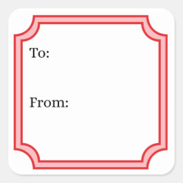 Classic Red Square Sticker