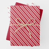 Classic Red Stripe Candy Cane Holiday Wrapping Pap Geschenkpapier Set (Beispiel)