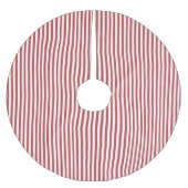 Classic Red Stripe Weihnachtsbaumrock Polyester Weihnachtsbaumdecke (Vorderseite)