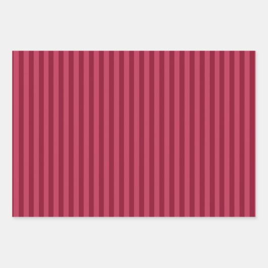 Classic Red Striped Christmas Geschenkpapier Set (Vorderseite 2)