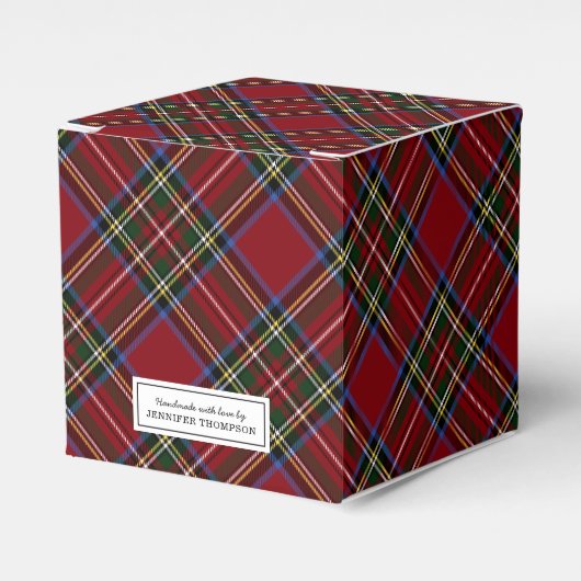 Classic Red Tartan Holiday Geschenkschachtel (Vorderseite)