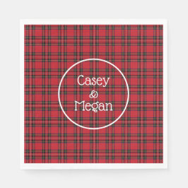 Classic Red Tartan Kariert Paper Napkin Serviette