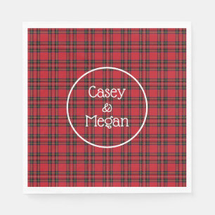 Classic Red Tartan Kariert Paper Napkin Serviette