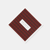 Classic Red Tartan Kariert Weihnachten Serviette (Ecke)