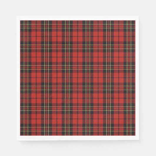 Classic Red Tartan Paper Napkins Serviette (Vorderseite)