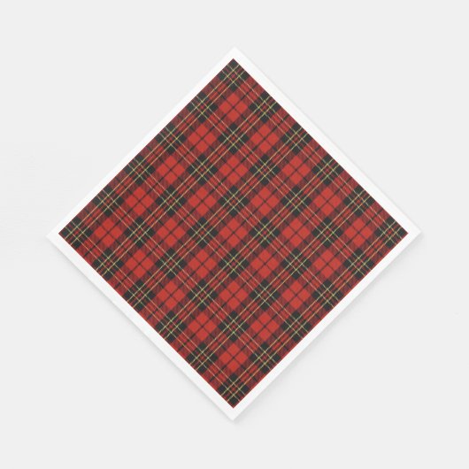 Classic Red Tartan Paper Napkins Serviette (Ecke)