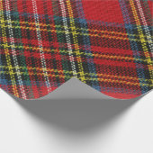 Classic Red Tartan Plaid Christmas Wrapping Paper Geschenkpapier (Ecke)