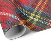 Classic Red Tartan Plaid Christmas Wrapping Paper Geschenkpapier (Rolleneckpunkt)