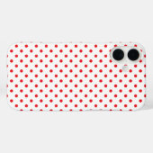Classic Red Tiny Polka Dot Pattern Case-Mate iPhone Hülle (Rückseite (Horizontal))
