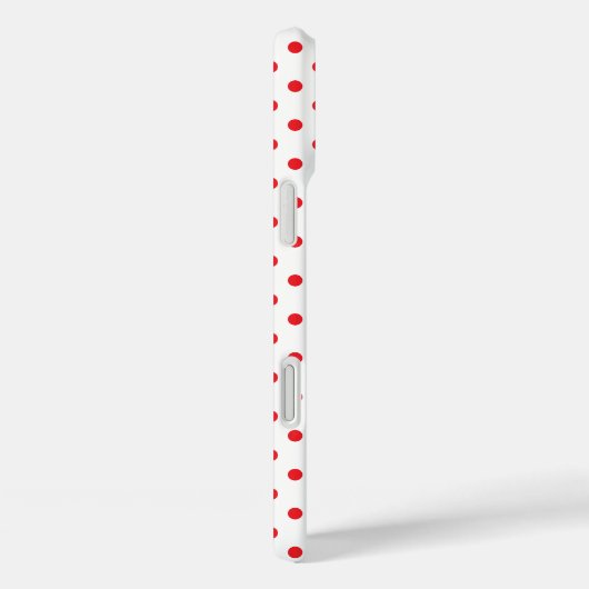 Classic Red Tiny Polka Dot Pattern Case-Mate iPhone Hülle (Rückseite / Rechts)