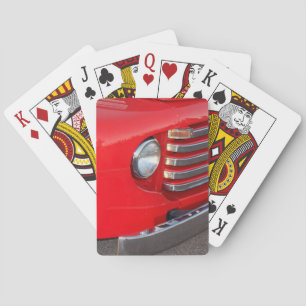 Classic Red Truck Headlight  Spielkarten