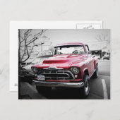 Classic Red Truck Postkarte (Vorne/Hinten)