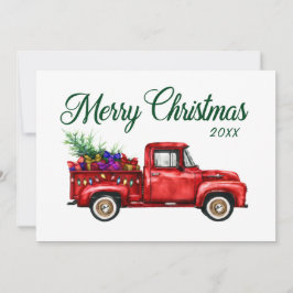 Classic Red Truck Tree Geschenke Frohe Weihnachten